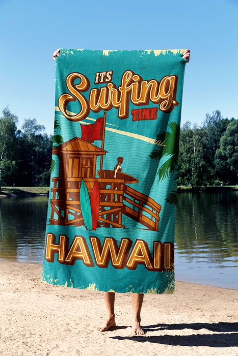 Mijölnir Hawaii 90 Toalla de Playa Multicolor Microfibra 90 x 150 cm
